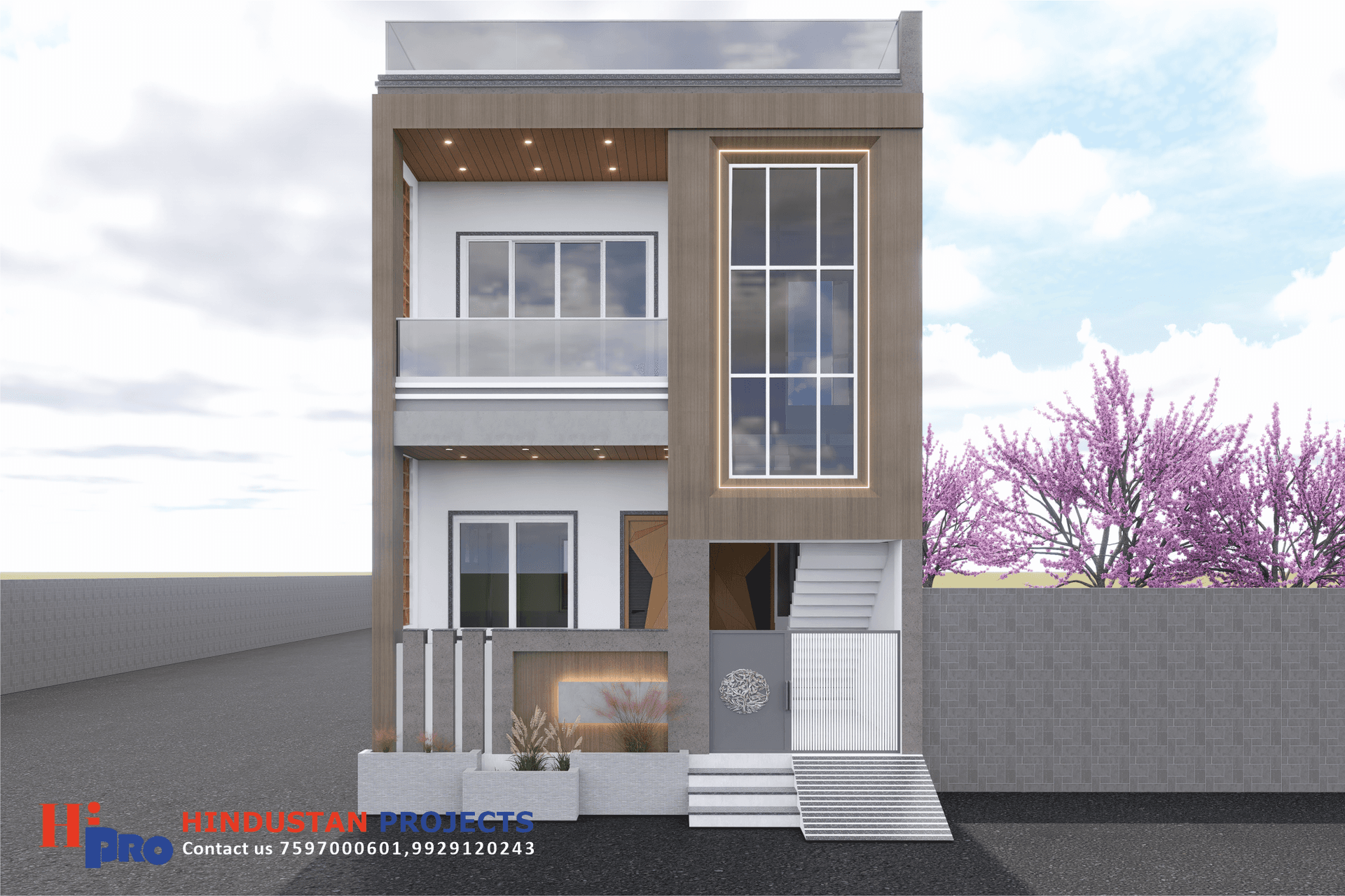 Nand Singh Ji Residence – Modern Exterior Elevation photo 1