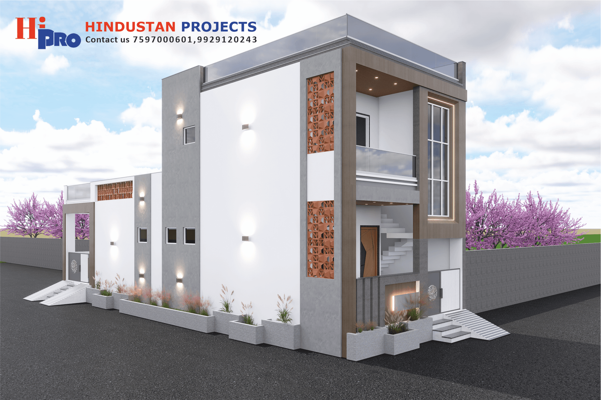 Nand Singh Ji Residence – Modern Exterior Elevation photo 2