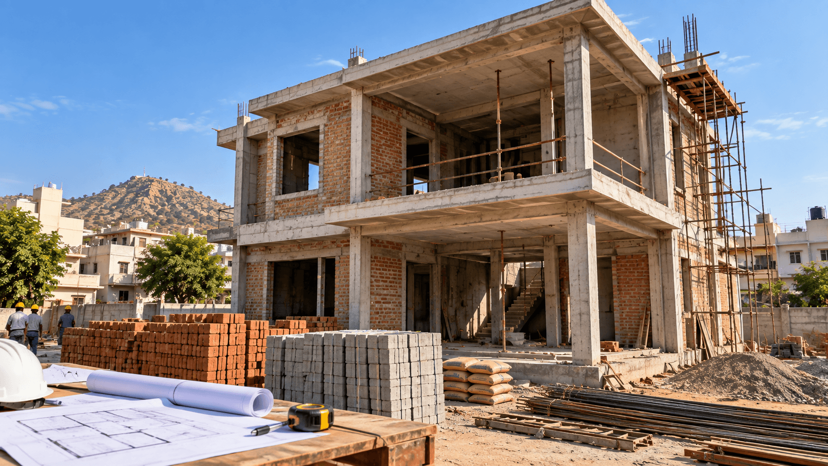 House construction cost in Bhilwara depends on design, built-up area, materials, structure, finishes and project requirements. House construction cost planning in Bhilwara Rajasthan