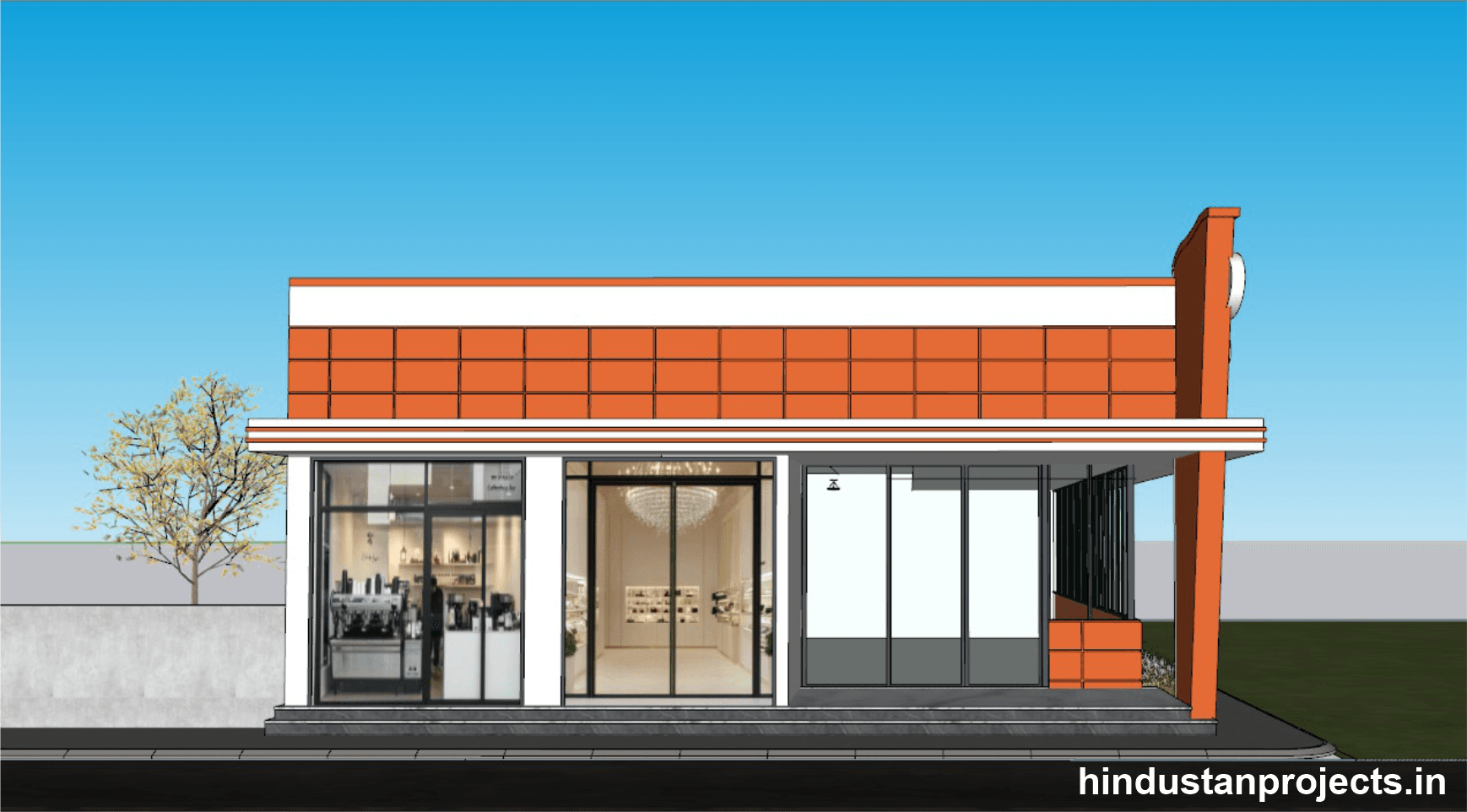 Highway Hotel – Contemporary Exterior Elevation photo 2