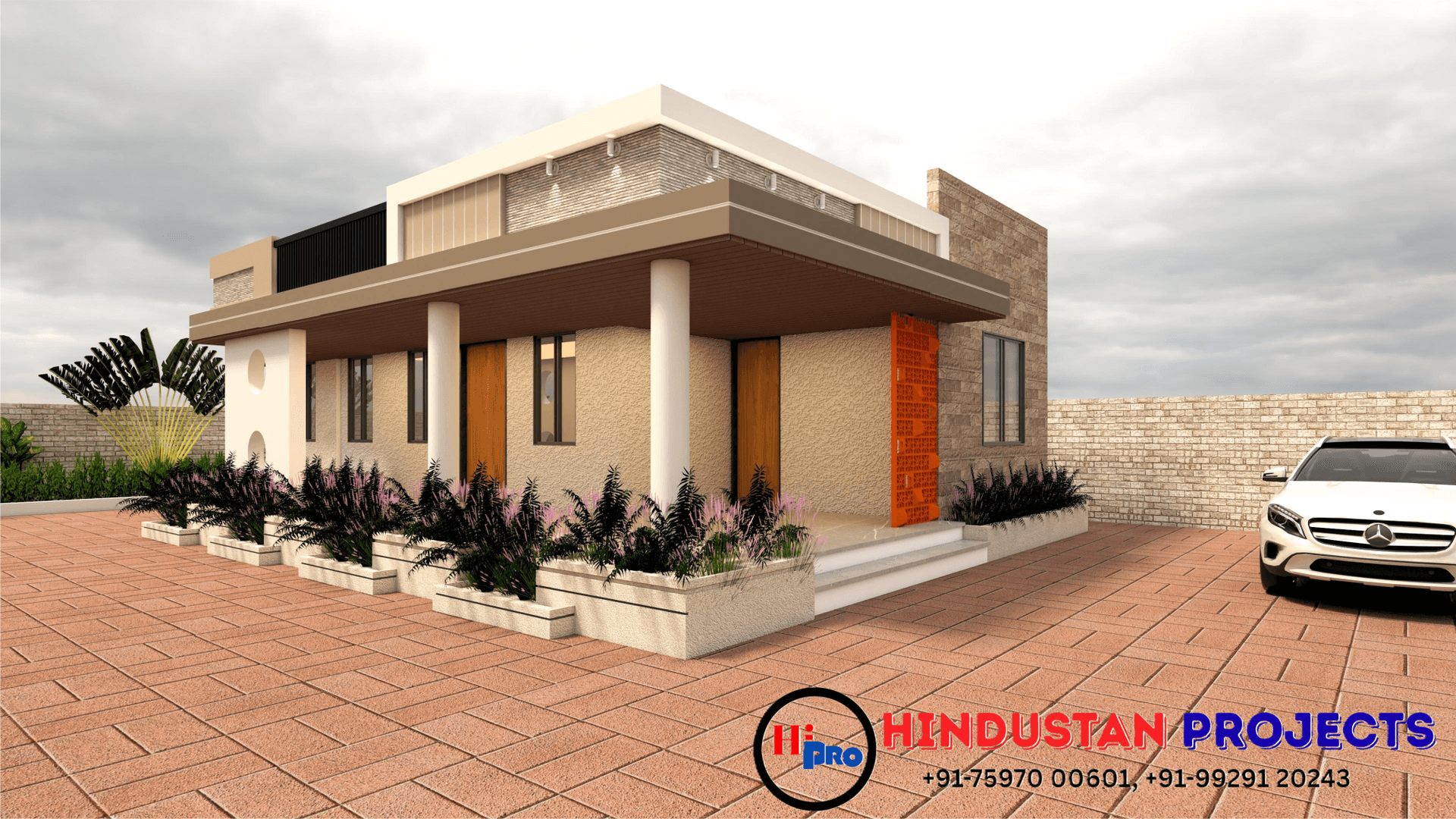 Vinod Bhandari Farmhouse – Exterior Elevation Design photo 1