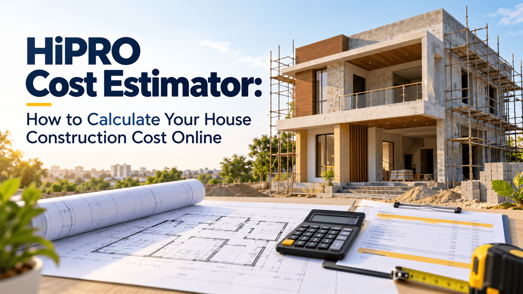 HiPRO House Construction Cost Estimator Civil engineer using HiPRO house construction cost calculator for construction budget planning