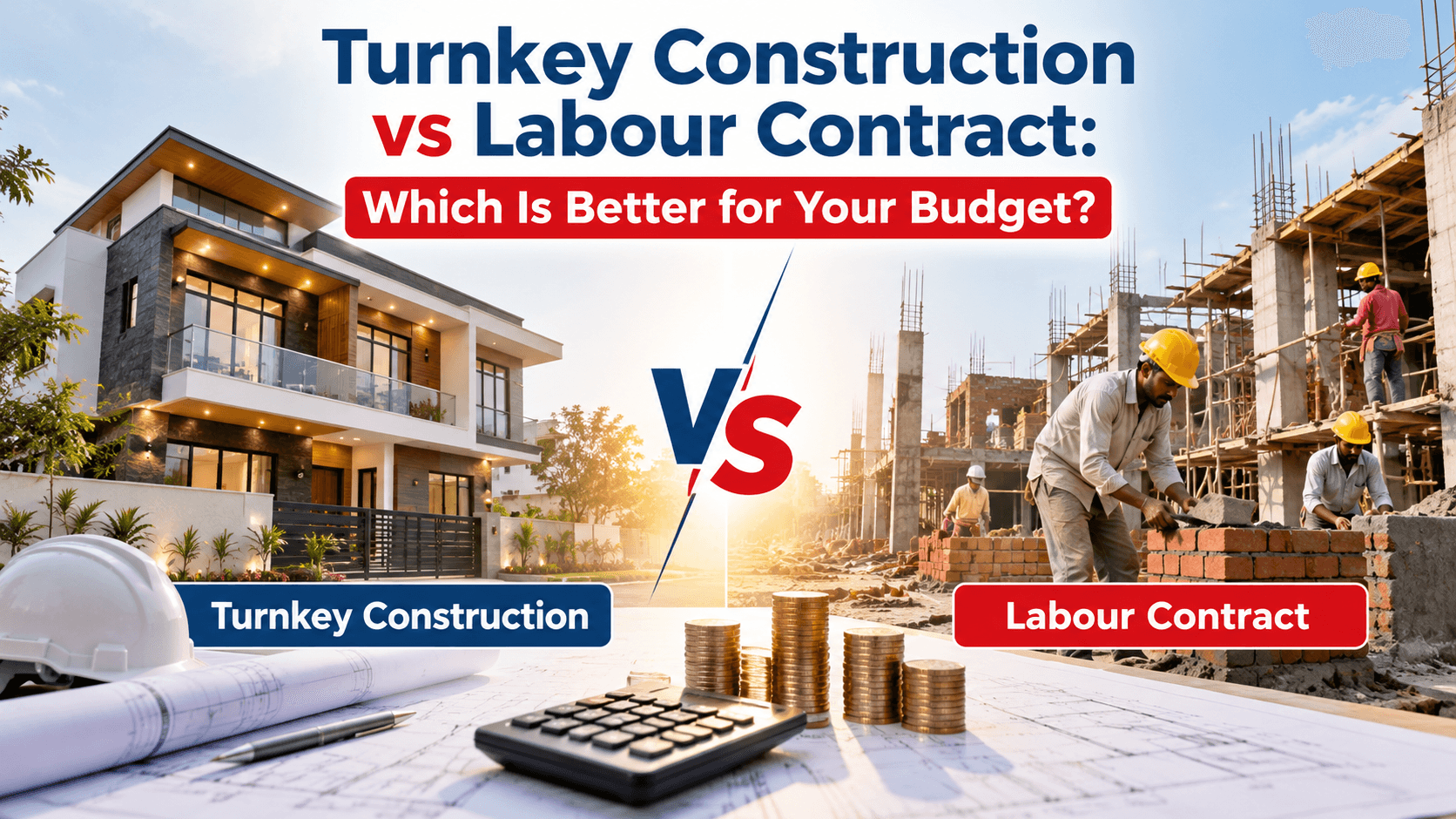 Turnkey Construction vs Labour Contract Turnkey construction vs labour contract comparison for residential house construction in India
