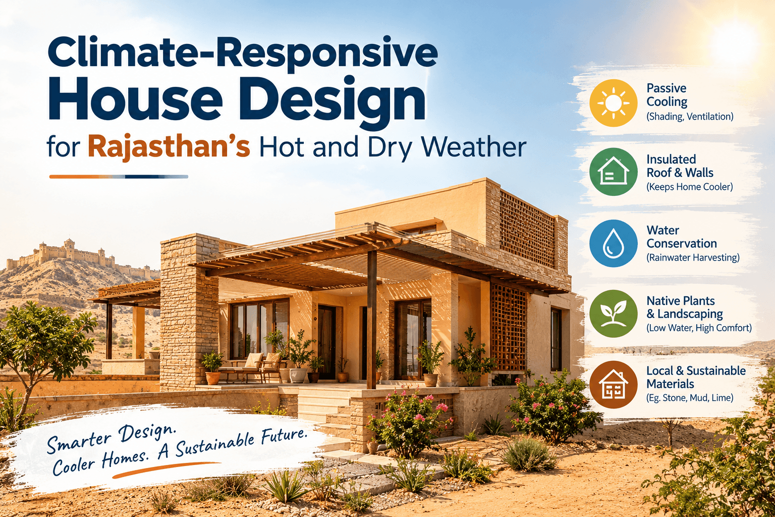 Climate-Responsive House Design for Rajasthan's Hot and Dry Weather